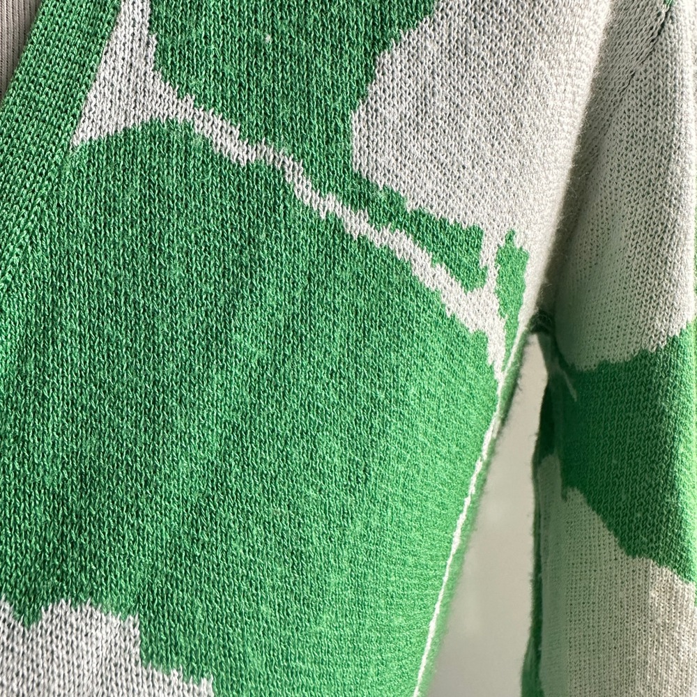 DVF x Target Ginkgo Leaf Print Wrap Dress Green White Casual XS Bohemian - Picture 6 of 10